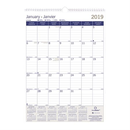 Calendrier mural mensuel DuraGlobe® (2025)
