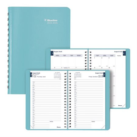 Agenda académique quotidien bleu