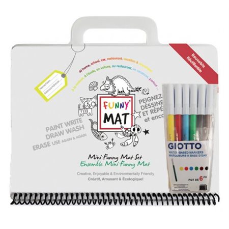FUNNY MAT MINI PORTATIF ET 6 MARQUEURS