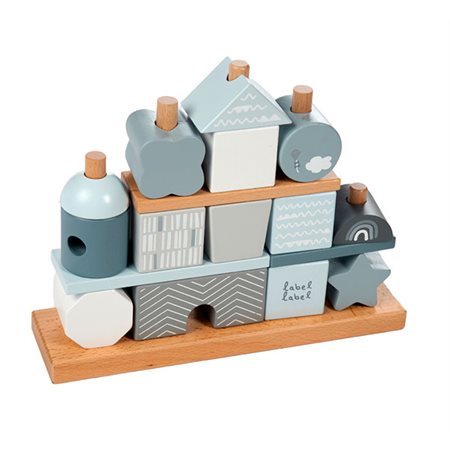 Stacking Blocks House - Blue