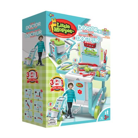 Little moppet 3-in-1 trolley play set - doctor