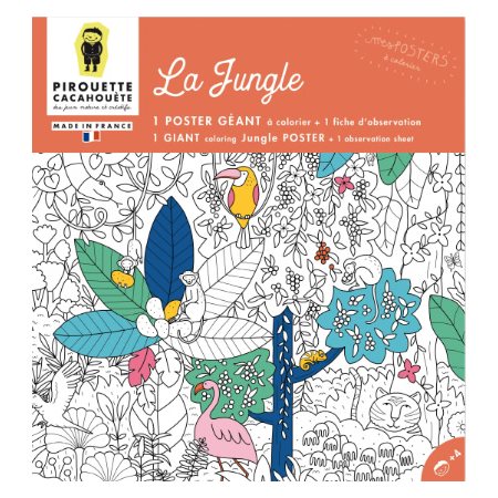 Affiche jungle à colorier
