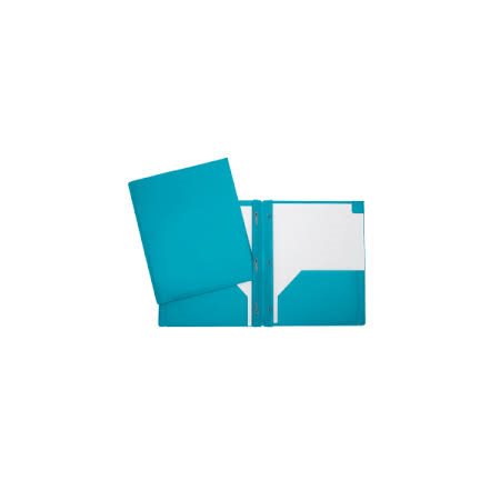 Portfolio plast. attaches et pochettes turquoise