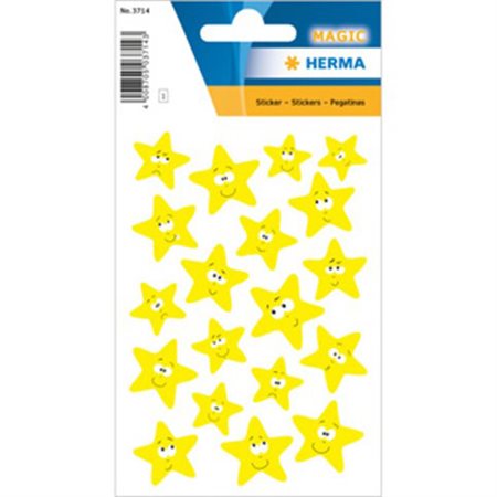 Autocollants herma étoiles jaunes lumineuses