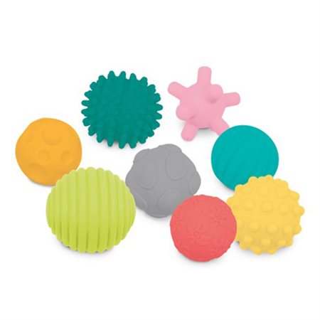 Seau de 8 balles sensorielles