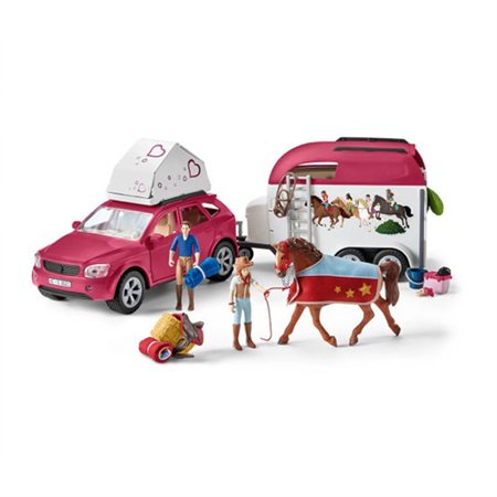 AVENTURES À CHEVAL AVEC VOITURE ET REMORQUE