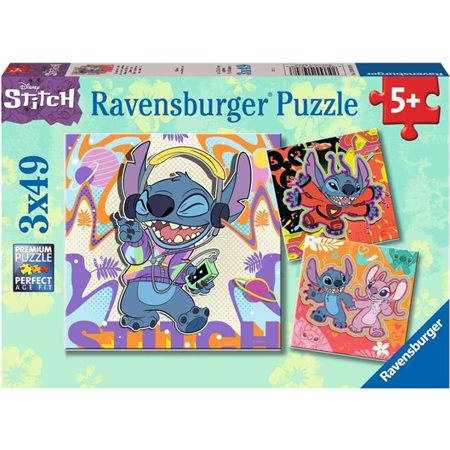 Casse-tête Stitch Disney 3 X 49 pcs, Ravensburger